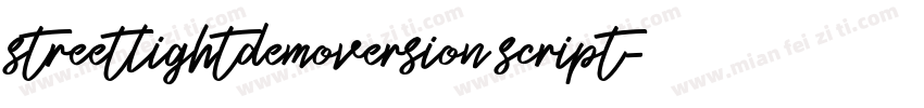 streetlightdemoversion script字体转换